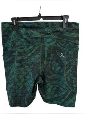 Savage X Fenty Cool Curves High-Waist Pocket Bike Short Midnight Green x Swirl